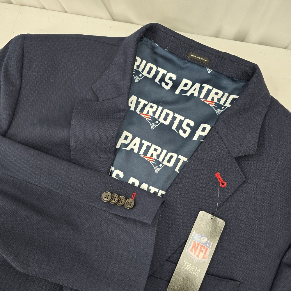 NWT New England Patriots x Joseph Abboud 2 Button Blazer Wool Blend 50L NFL New.